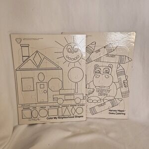 Color N' Wipe Wipe Off Puzzle Set 1991 Color World Press‎ Vintage RARE